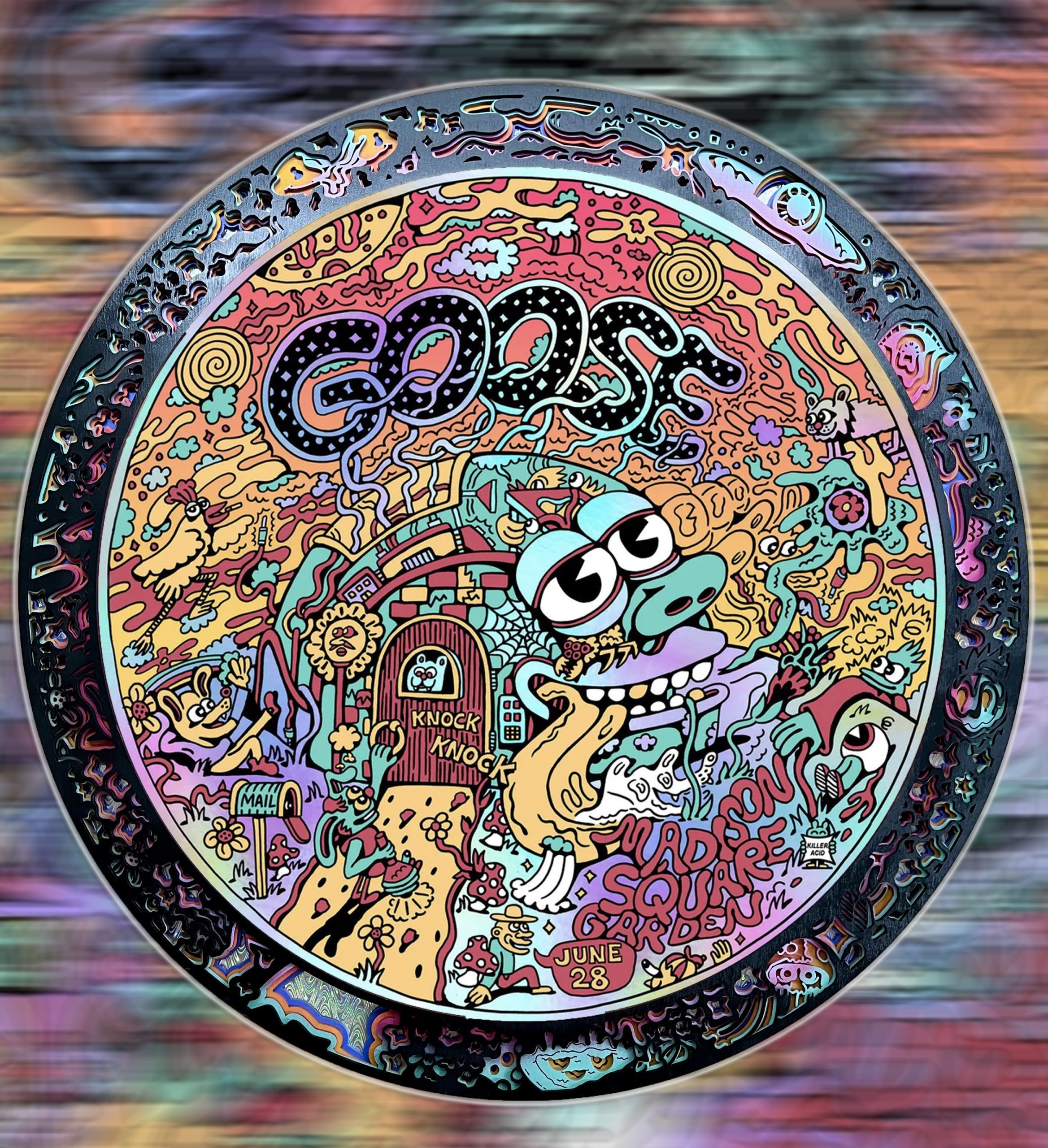 MSG inspired round frame