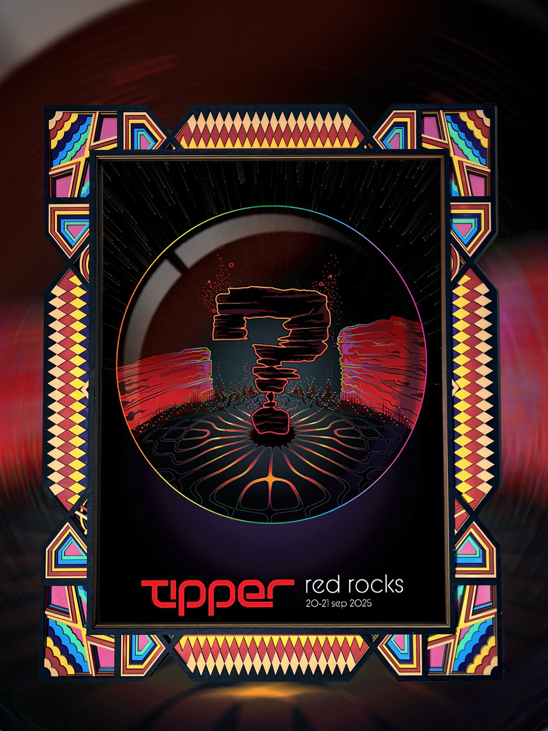 Tip rocks inspired frame