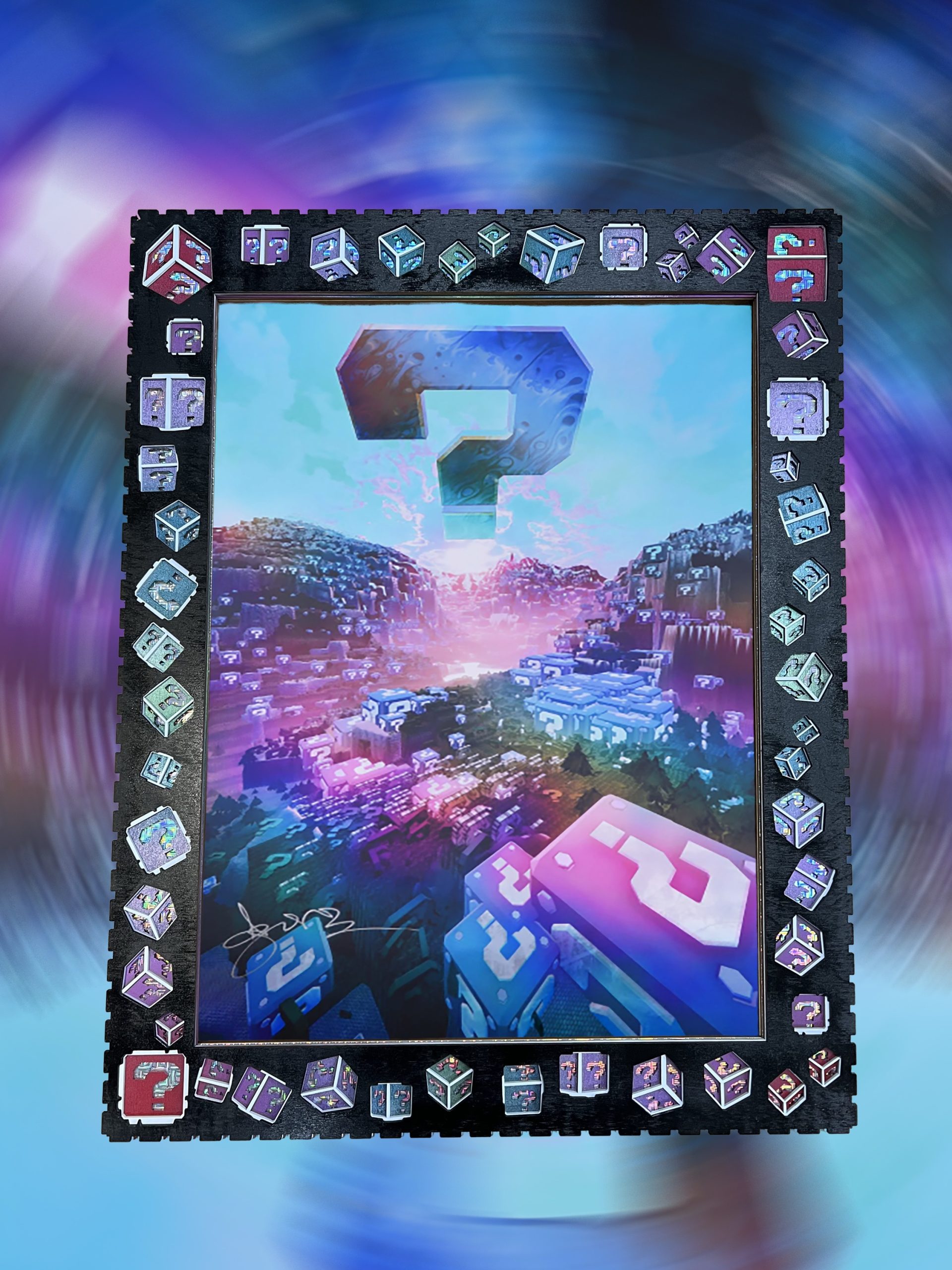 Question mark frame (fits android arise 18x28 or any 18x24 poster)