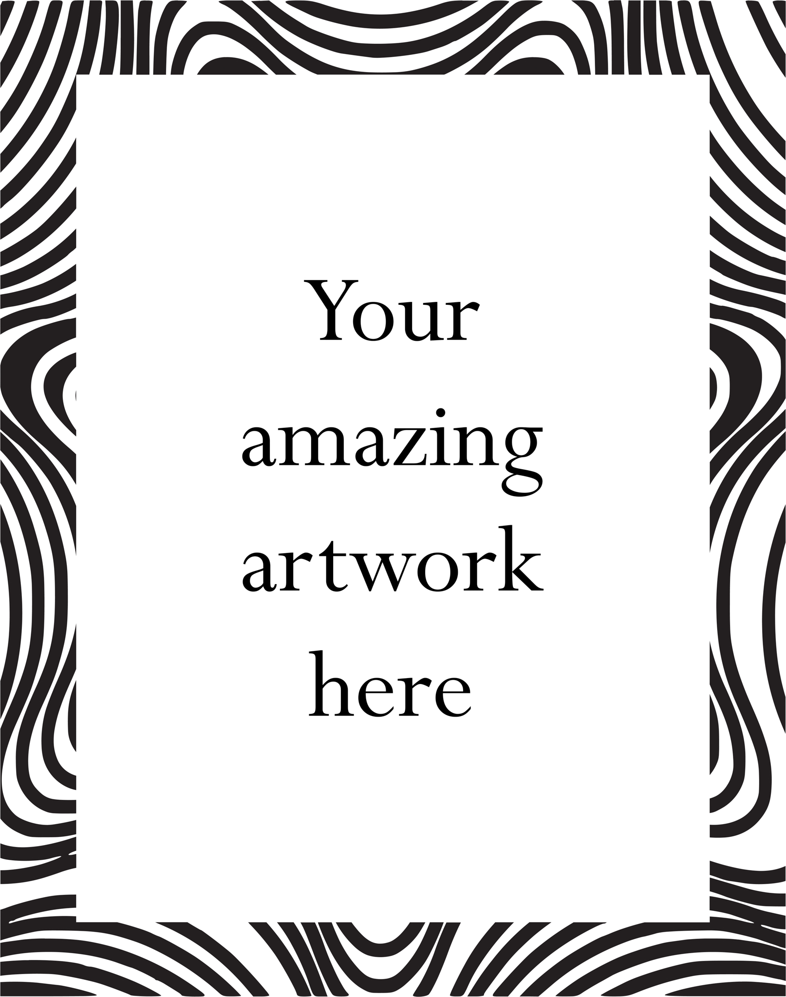Illusion wavy lines 18x24" poster - Image 7