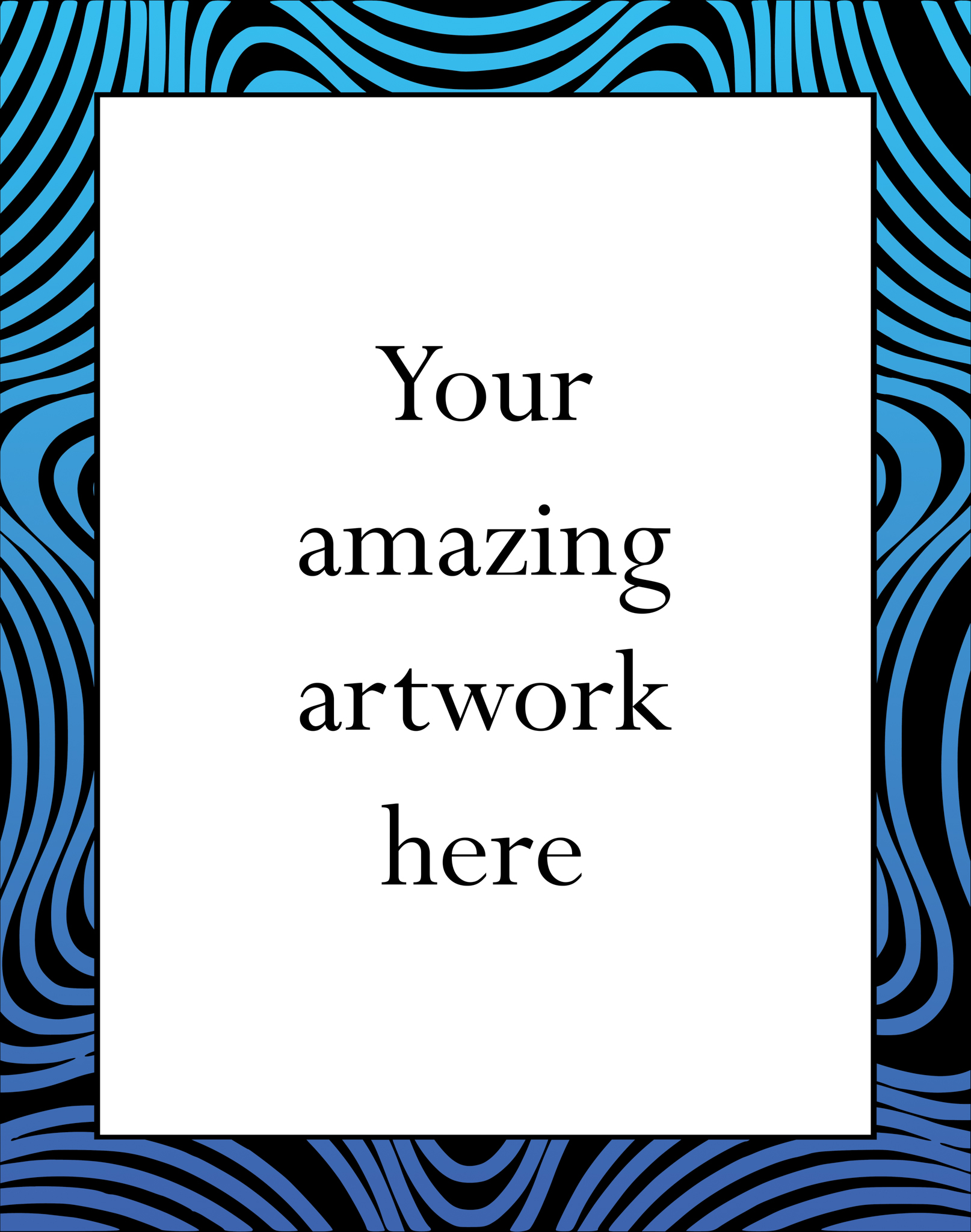Illusion wavy lines 18x24" poster - Image 2