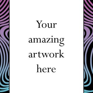 Illusion wavy lines 18x24" poster