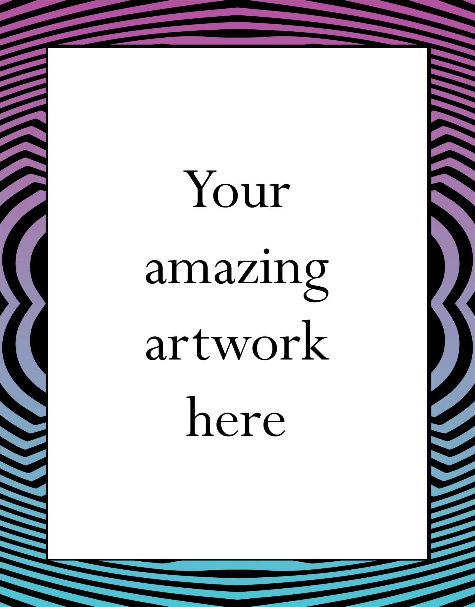 Illusion wavy lines2 18x24" print - Image 2