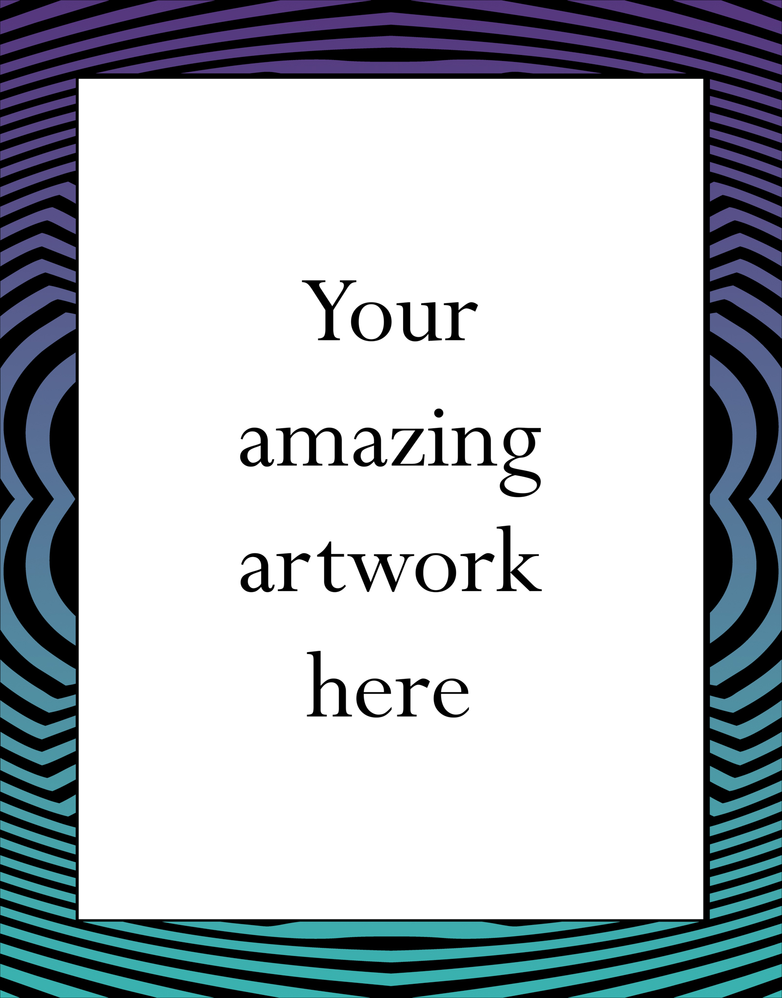 Illusion wavy lines2 18x24" print - Image 3