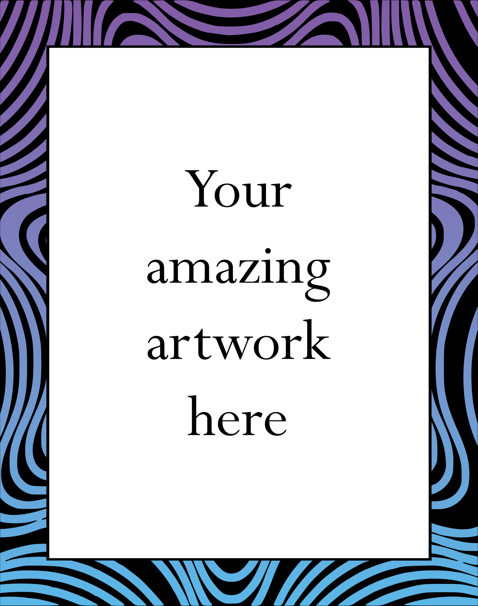 Illusion wavy lines 18x24" poster - Image 3