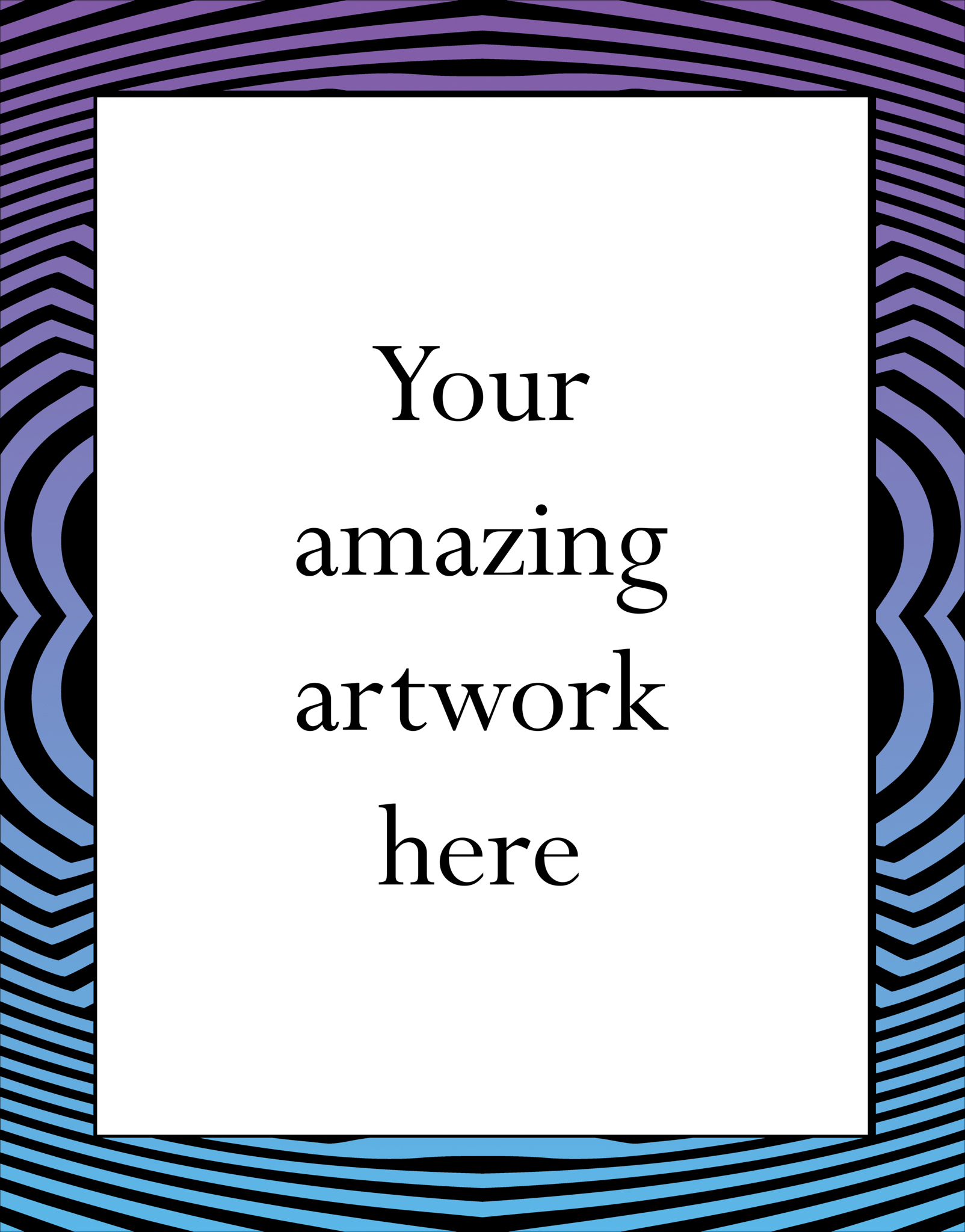 Illusion wavy lines2 18x24" print - Image 4