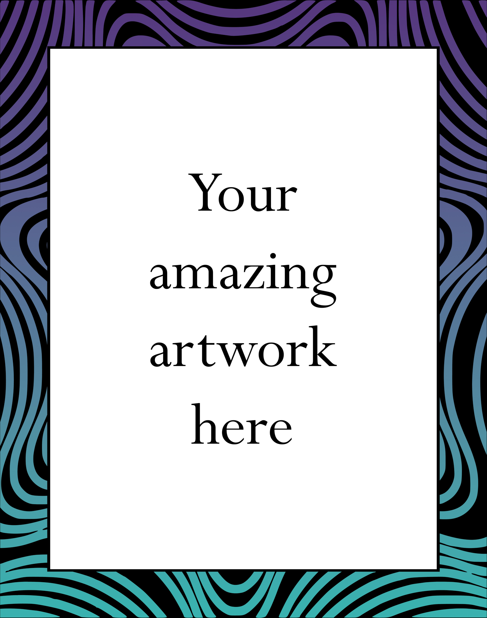 Illusion wavy lines 18x24" poster - Image 4