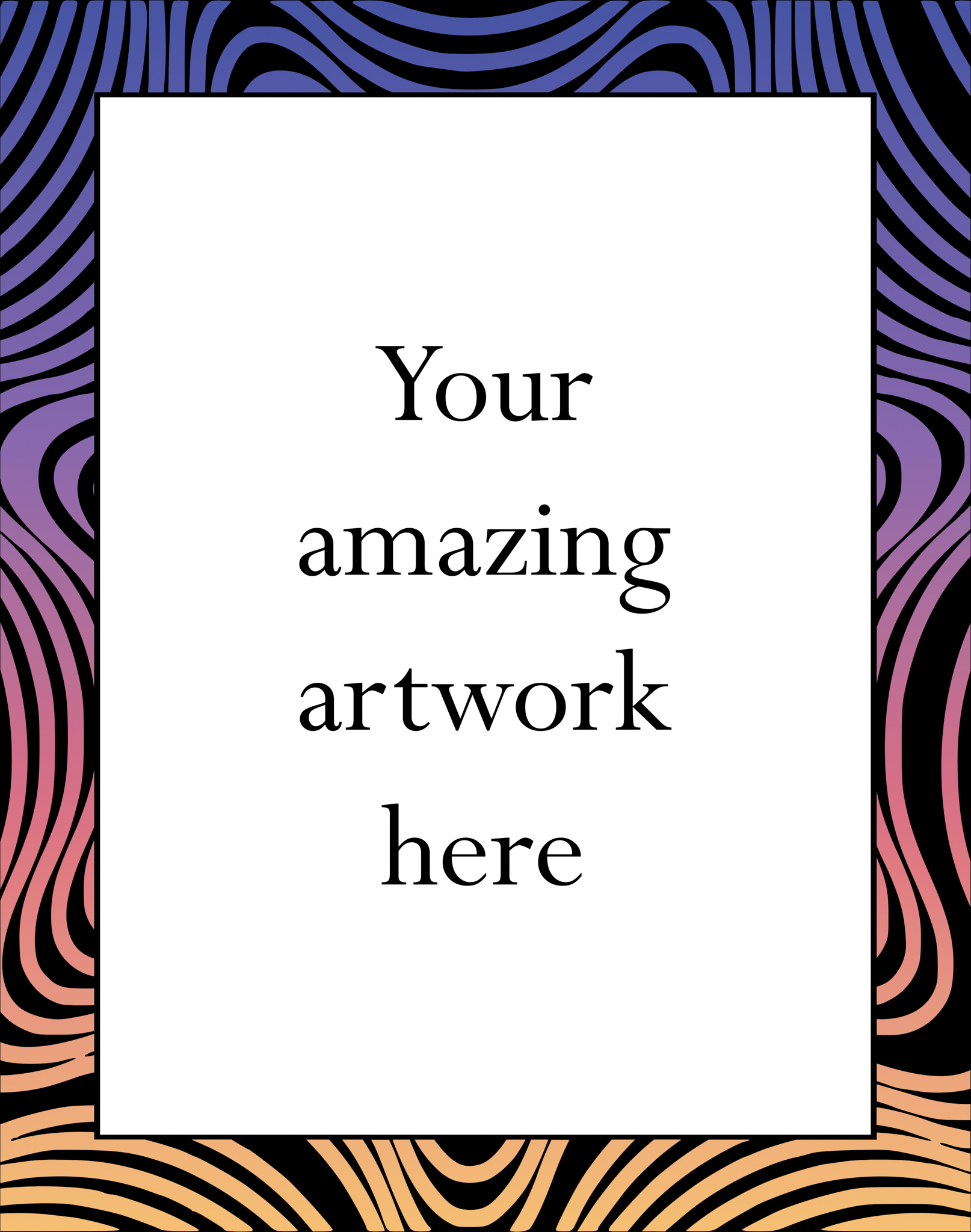 Illusion wavy lines 18x24" poster - Image 5