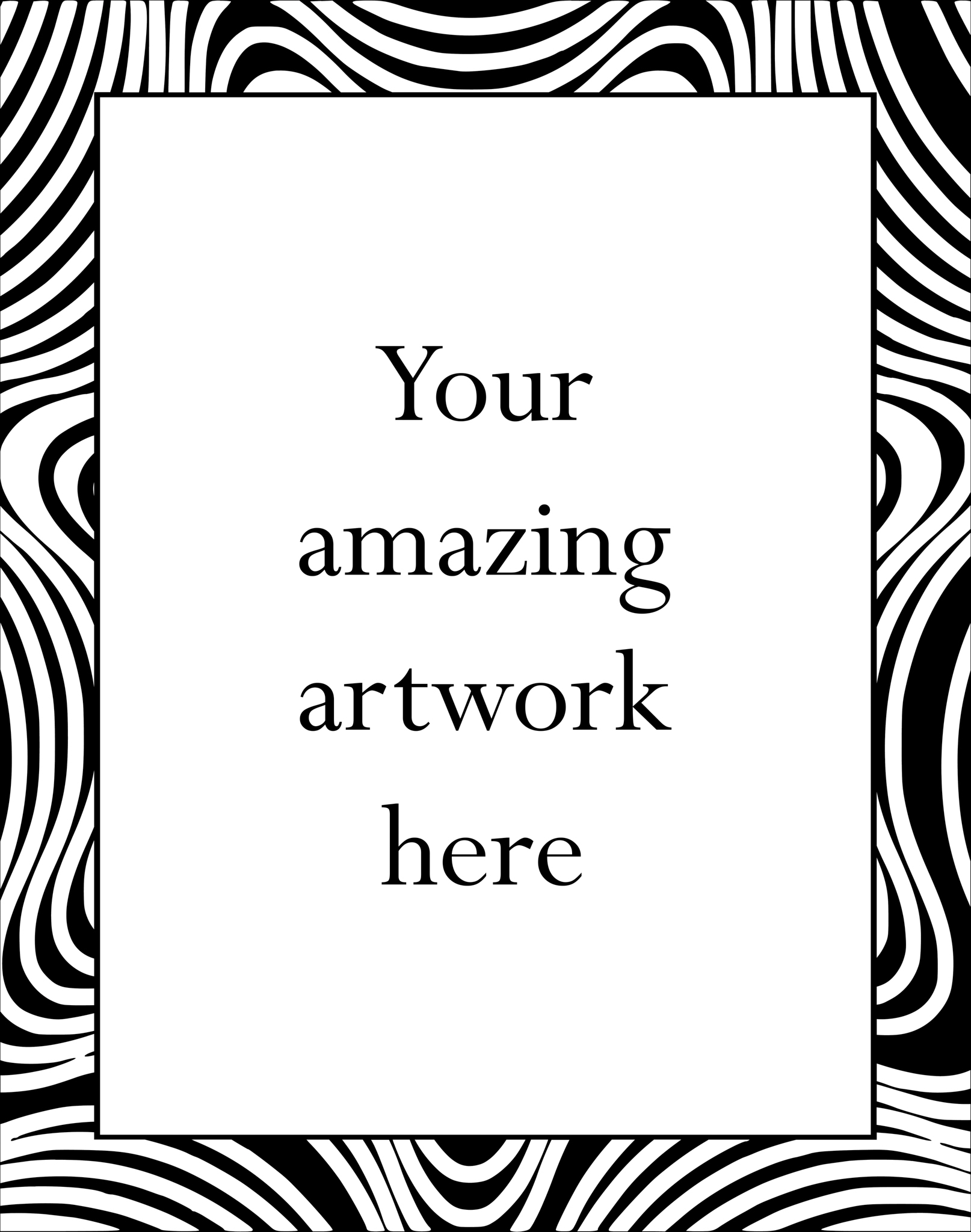Illusion wavy lines 18x24" poster - Image 6