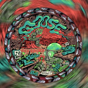 Red rocks inspired circular frame